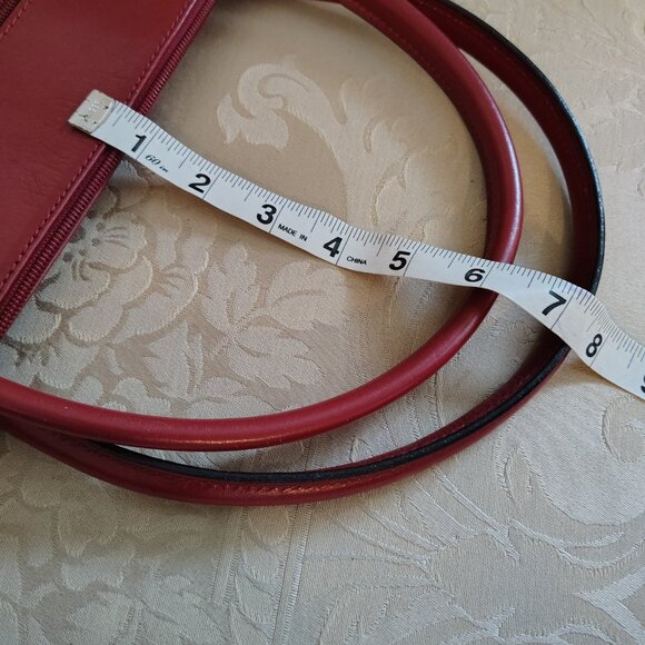 Vera Pelle Red Y2K Style Red Leather Handbag - Picture 7 of 9